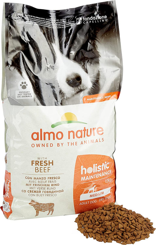 Almo Nature Holistic?Maintenance?Dry Food for Medium Adult Dogs -?Beef- 12kg