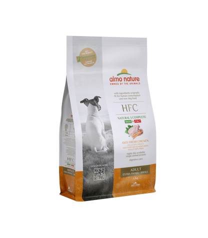 Almo Nature HFC Dry Food for Extra Small/ Small Adult Dogs - 100% Fresh Chicken